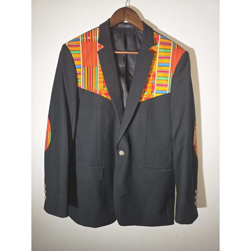 RuvaAfricWear Tuxedo Jacket  Size 48  Black